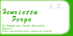 henrietta perge business card